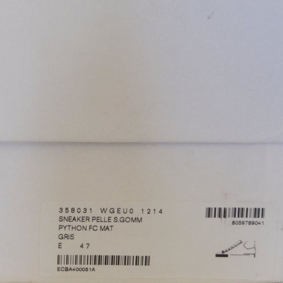 NEW BALENCIAGA HITOP PYTHON LEATHER SNEAKERS US 14 EU 47 MENS - Picture 7 of 9